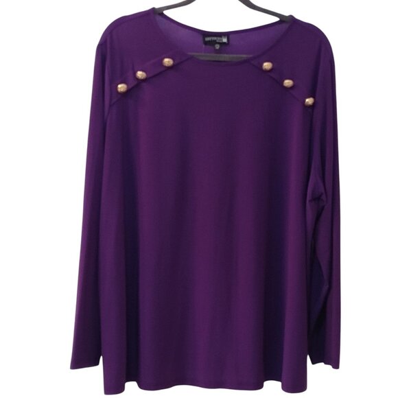 Antthony Originals: 2-Piece Pull-on Pant Set, Size 2X, Purple (NWT) - Picture 2 of 11